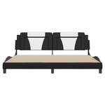 vidaXL Cadre de lit Viana avec LED sans matelas noir et blanc 200x200 cm