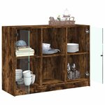 vidaXL Buffet chêne fumé 102x37x75 5 cm bois d'ingénierie