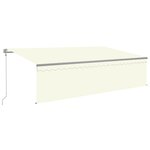 vidaXL Auvent rétractable automatique avec store 5x3 m Crème