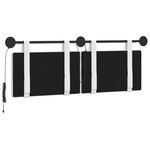 vidaXL Tête de lit suspendue Blanc Tissu
