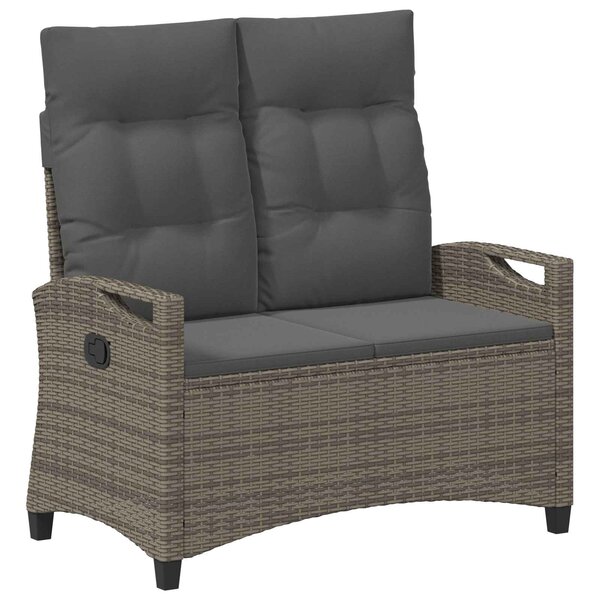 vidaXL Banc de jardin Gris et Gris foncé 105 x 60 x 112 cm