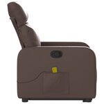 vidaXL Fauteuil inclinable de massage Marron Similicuir