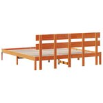 vidaXL Cadre de lit Marron 180 x 200 cm Bois de pin massif