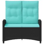 vidaXL Banc de jardin avec oreiller 105 x 60 x 112 cm acier