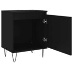 vidaXL Tables de chevet 2 Pièces noir 40x30x50 cm bois d'ingénierie