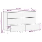 vidaXL Buffet 2 Pièces Marron 60 x 33 x 75 cm Bois d'acacia massif