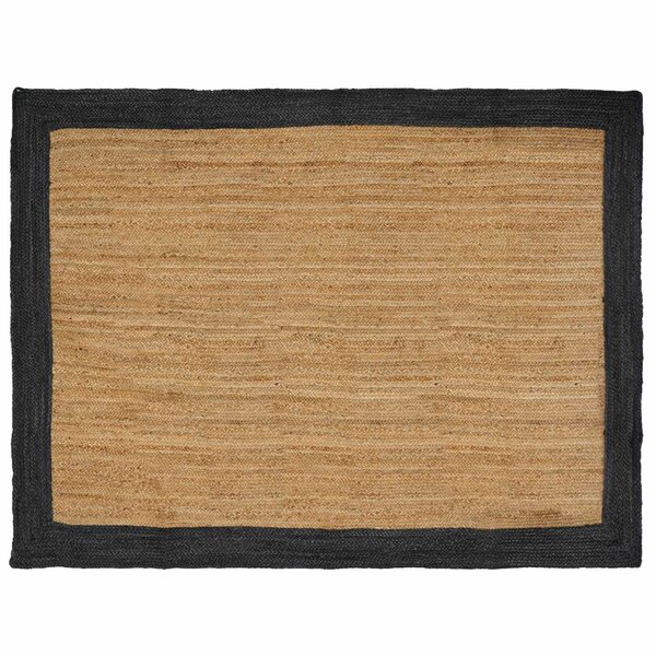 vidaXL Tapis de surface Gris foncé 160 x 230 cm Jute
