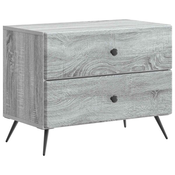 vidaXL Cabinet de chevet Sonoma gris 62 x 34 5 x 47 5 cm