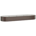 vidaXL Lit surélevé de jardin Acier galvanisé marron