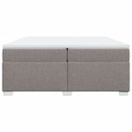 vidaXL Sommier à lattes de lit avec matelas Taupe 200x200 cm Tissu