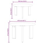 vidaXL Table basse 2 Pièces Naturel Bois de pin massif