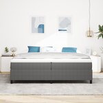 vidaXL Lit à ressorts avec matelas gris clair 200x200 cm en velours côtelé