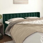 vidaXL Tête de lit avec oreilles Vert foncé 183x16x78/88 cm Velours