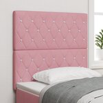 vidaXL Tête de lit LED rose 90 cm en velours
