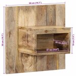 vidaXL Table de chevet 50x27x50 cm bois massif de manguier brut