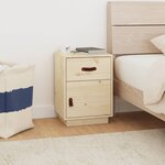 vidaXL Table de chevet 40x34x55 cm Bois de pin solide