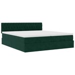 VidaXL Cadre de lit ottoman avec matelas vert foncé 180x200cm velours