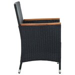 vidaXL Chaises à manger de jardin lot de 4 Résine tressée Noir