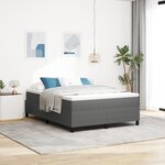vidaXL Lit Box Spring avec Matelas Gris Clair 160x200 cm Tissu Velours