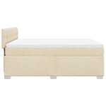 vidaXL Sommier à lattes de lit avec matelas Crème 160x200 cm Tissu