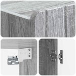 vidaXL Armoire Murale Sonoma gris 59 x 31 x 64 cm Bois d'ingénierie