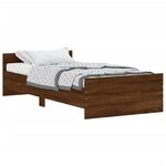 vidaXL Cadre de lit chêne marron 90x190 cm bois d'ingénierie