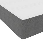 vidaXL Lit à ressorts avec matelas gris clair 200x200 cm en velours côtelé