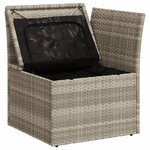vidaXL Canapé d'angle de jardin et coussins gris clair résine tressée