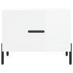 vidaXL Tables basses 2 Pièces blanc brillant 50x50x40cm bois d'ingénierie
