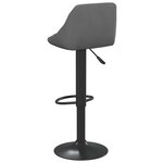vidaXL Tabouret de bar Gris foncé Velours