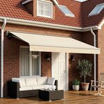 vidaXL Toile de rechange pour auvent Crème 500 × 300 cm Polyester