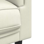 vidaXL Fauteuil avec coussin crème velours