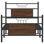 vidaXL Cadre de lit sans matelas chêne marron 75x190cm bois ingénierie