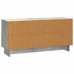 vidaXL Meuble TV Gris béton 102 x 34 5 x 50 cm Bois d'ingénierie