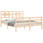 vidaXL Cadre de lit sans matelas bois massif