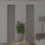 vidaXL Store de Fenêtre avec des rideaux Argent Aluminium