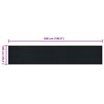 vidaXL Tapis de sol Noir 1 x 5 m Caoutchouc