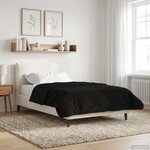 vidaXL Duvet complet toute l'année Matelassé Noir 155 x 200 cm