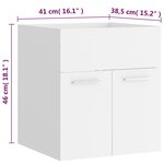vidaXL Ensemble de meubles de salle de bain Blanc Aggloméré