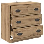 vidaXL Buffet Chêne artisanal 70 x 35 5 x 67 5 cm Bois d'ingénierie