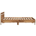 vidaXL Cadre de lit Bois ancien 203 x 185 x 70 cm Bois d'ingénierie