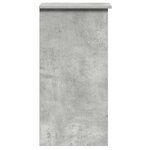 vidaXL Bureau avec étagères gris béton 84x40x78 cm bois d'ingénierie
