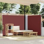 vidaXL Auvent latéral rétractable Marron 140 x 1000 cm