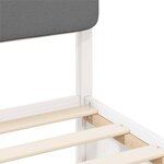 vidaXL Cadre de lit avec tête de lit rembourrée Gris clair 75 x 190 cm