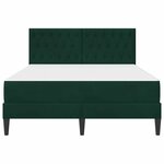 vidaXL Cadre de lit avec matelas Vert foncé 140 x 200 cm Velours