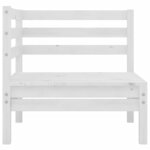 vidaXL Salon de jardin 4 Pièces blanc bois de pin massif