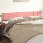 vidaXL Têtes de lit 2 Pièces Rose 90x5x78/88 cm Velours