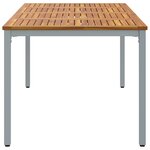 Table de jardin vidaXL 200x90x75 cm en bois d'acacia massif et métal