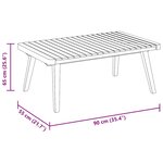 vidaXL Salon de jardin 2 Pièces avec coussins Bois d'acacia solide