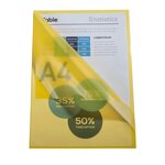 Sachet 100 Pochettes Polypropylène Grainé 12/100e - A4 - Jaune - Exacompta